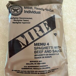 MRE (5) Menu 4 Spaghetti with Beef and Sauce